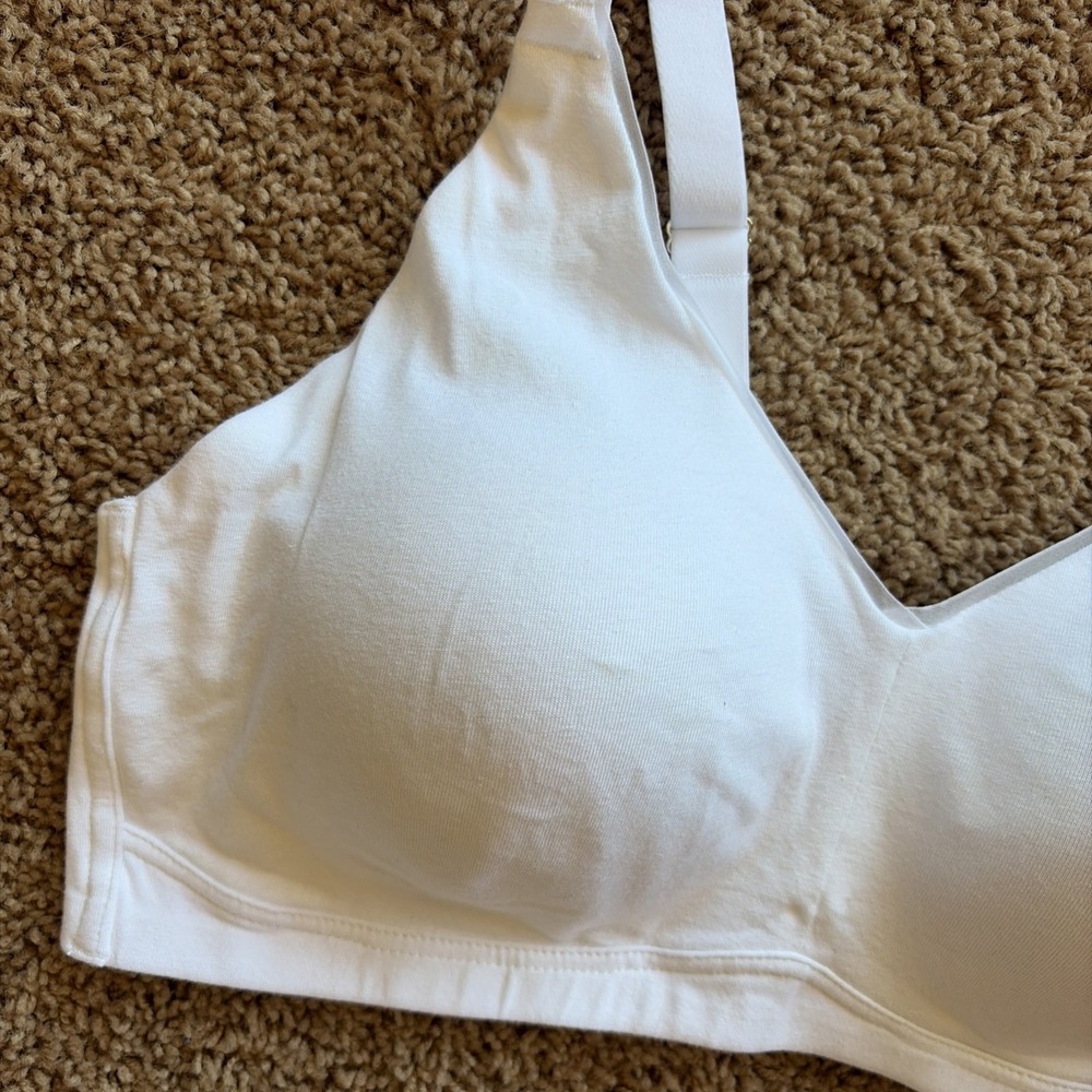 Bali White Cotton Collection Wireless Bra #DF8130 Womens 3XL NEW NWT - Picture 3 of 9